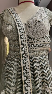 Designer Gown (Dark Green) - Image 4